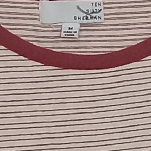 NWOT - Ten Sixty Sherman Striped Tee with Ruffled Bottom - Picture 2 of 5